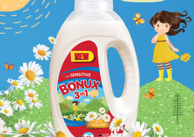 Bonux 3in1 Soft Chamomile Skystas skalbiklis