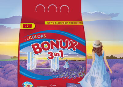 Bonux 3in1 Caring Lavender Skalbimo milteliai